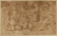 B 002
<br/>
Geboorte van Johannes de Doper
<br/>
<em>Anoniem It (16de eeuw)</em>